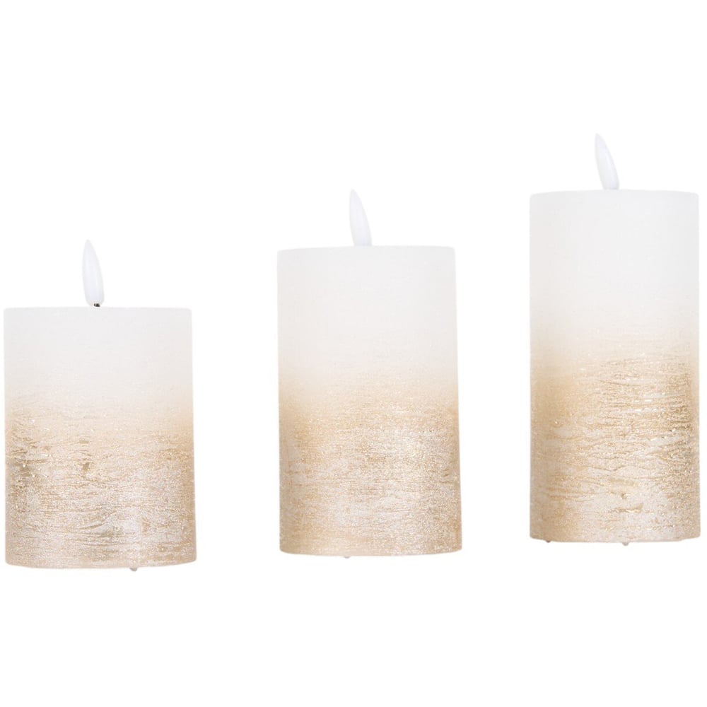 Ombre LED Candle Set Champagne Image 1