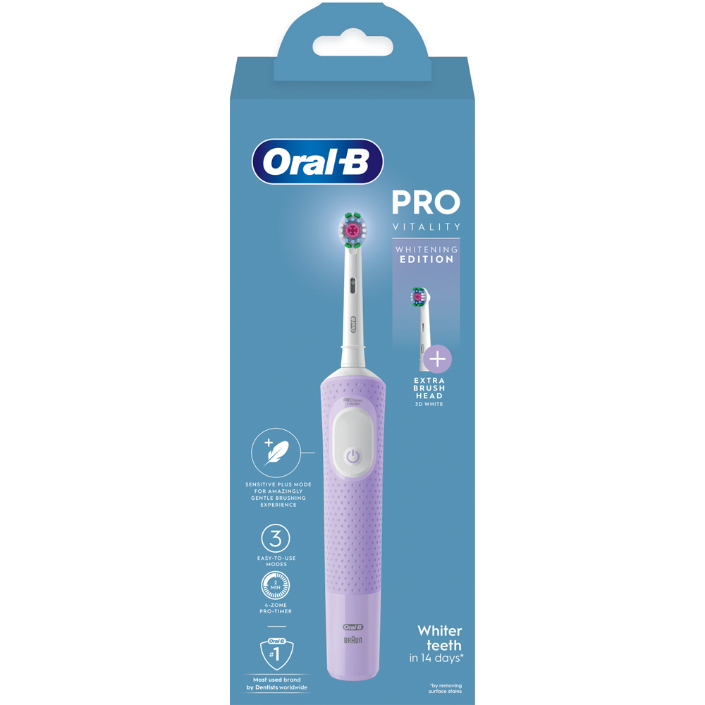 Oral-B Vitality Pro Lilac Rechargeable Electric Toothbrush Image 4