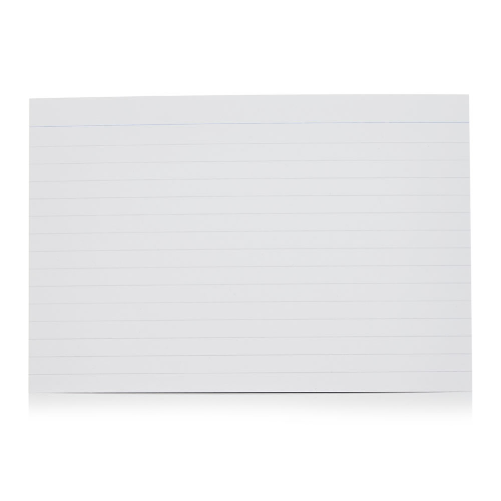 Silvine 6 x 4 inch White Record Cards 100 pack Image 2
