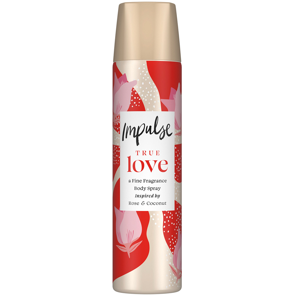 Impulse True Love Blend of Natural Scents Body Spray Deodorant 75ml 6 Pack Image 3