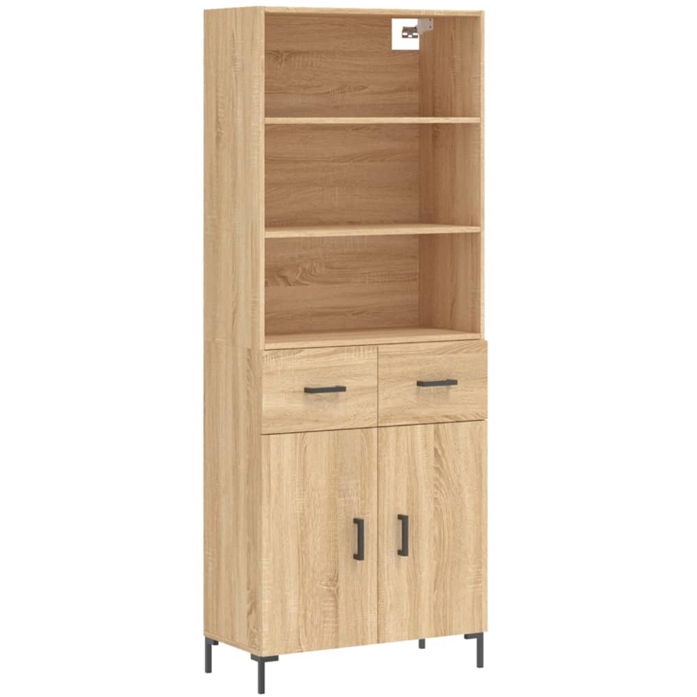 vidaXL 2 Door 2 Drawer 2 Shelf Sonoma Oak Highboard Image 2