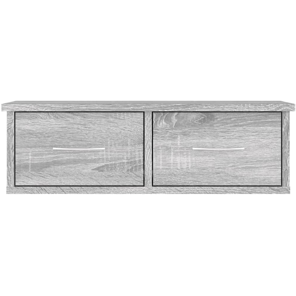 vidaXL 2 Drawer Grey Sonoma Wall Cabinet Image 2