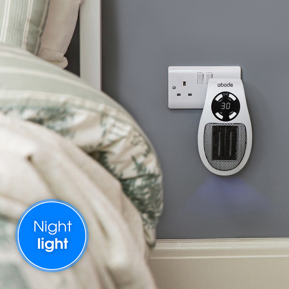 Abode APH1001 White Ceramic Plug-in Heater 500W Image 6
