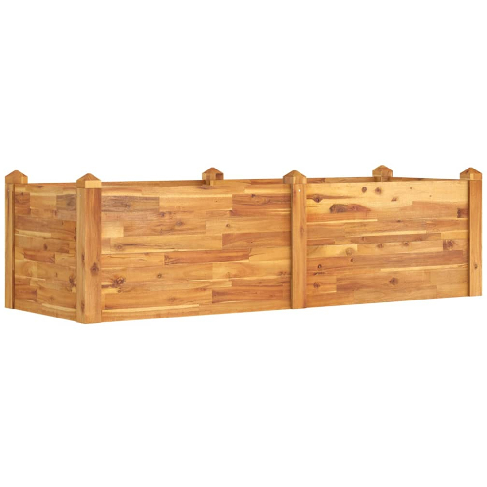 vidaXL Brown Solid Wood Acacia Raised Garden Bed 160 x 60 x 44cm Image 1