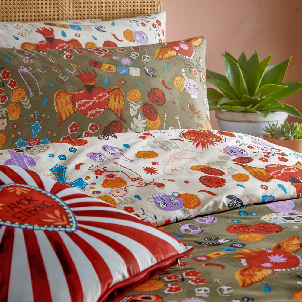 furn. La Vida Single Multicolour Duvet Set Image 2