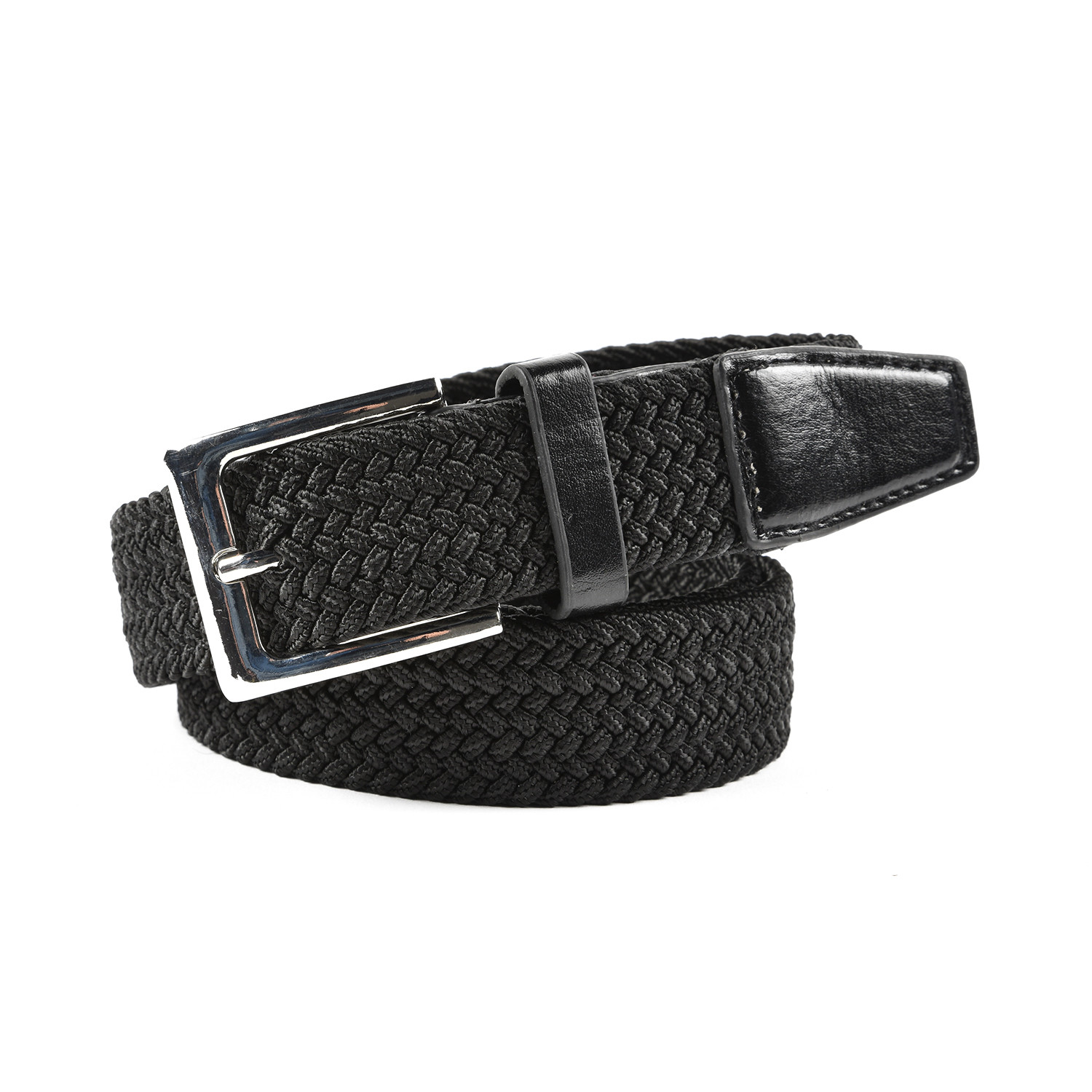 Elastic Braided Belt - Black / M/L Image