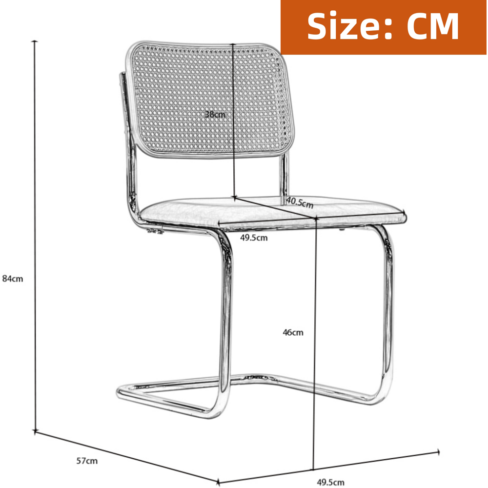 Furniture One Set of 2 PU Rattan Upholstered Dining Chair Image 8