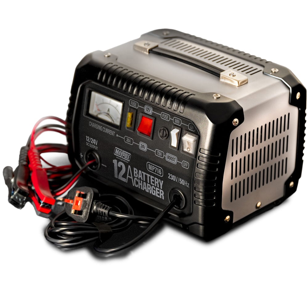 Maypole 12A 24V Metal Cased Battery Charger Image 1