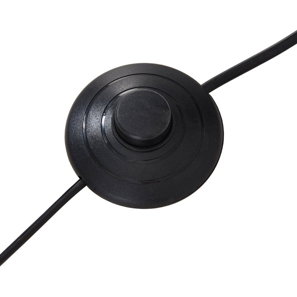 Living and Home Screw E27 Black and White Marble Effect Glass Floor Lamp with Foot Pedal Switch Image 5