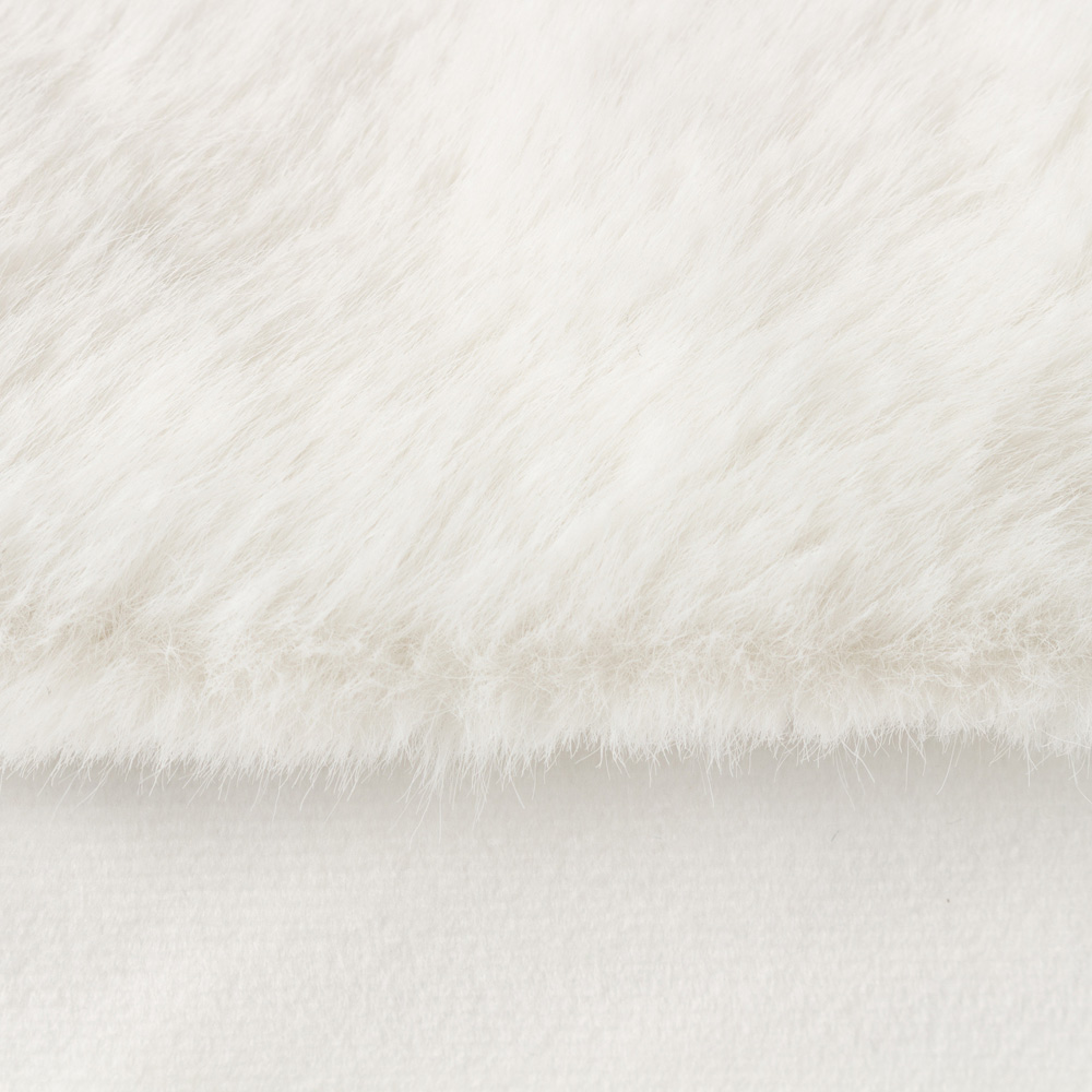 Paoletti Stanza White Faux Fur Cushion Image 5