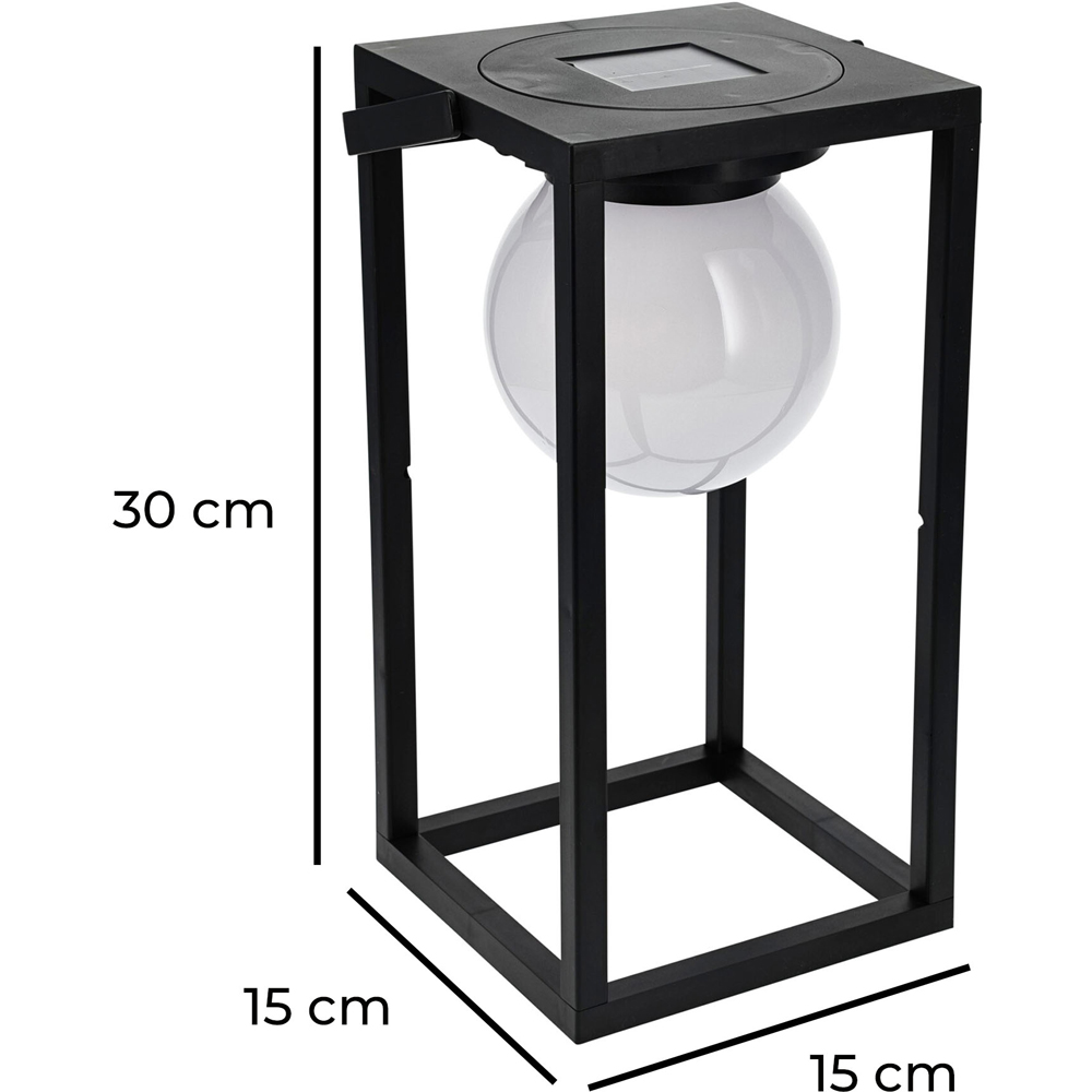 Jack Stonehouse Black Retro Outdoor Solar Powered LED Lantern Small Image 4