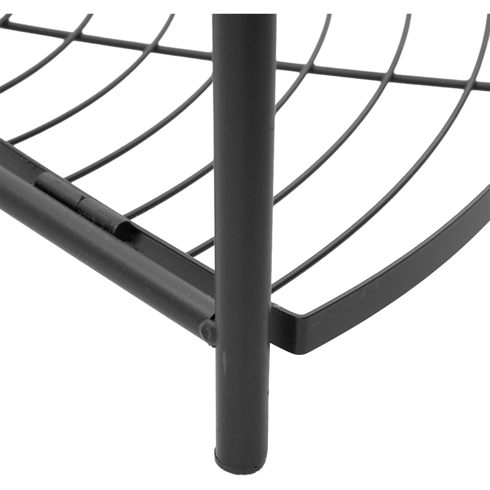 Living and Home 5-Tier Black Foldable Carbon Steel Corner Storage Rack Image 6