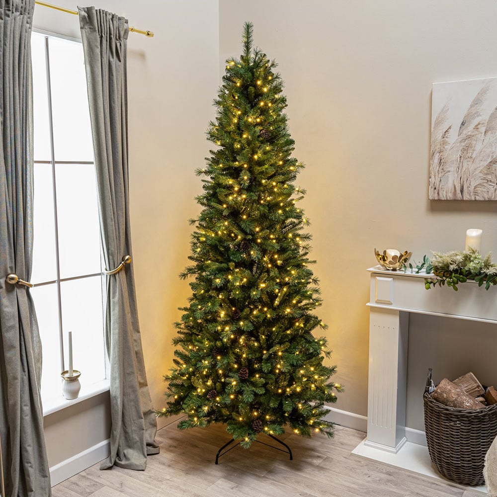 The Christmas Centre Arundel Warm White LED Pre-Lit Pine Artificial Xmas Tree 6.5ft Image 2