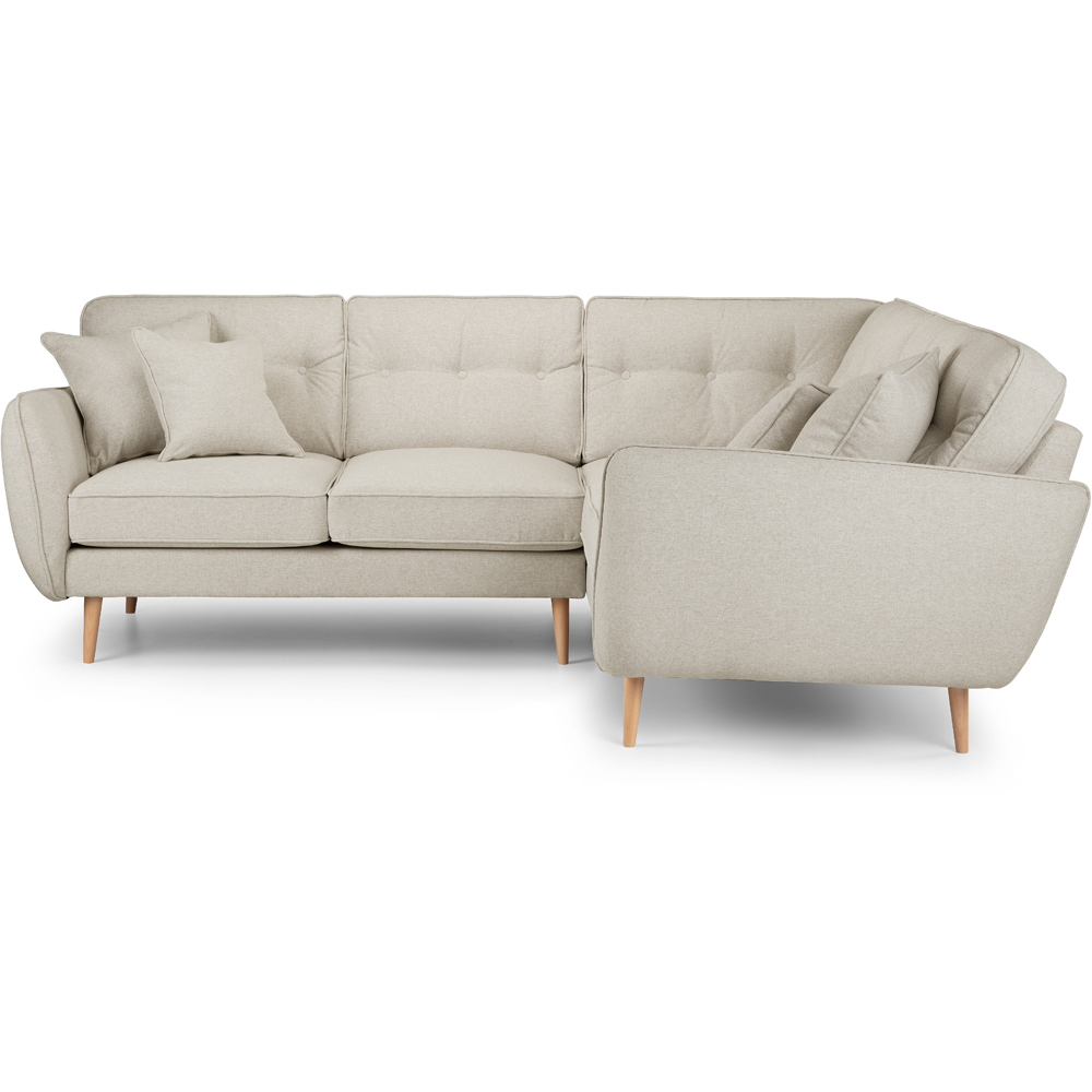 Opry Faro 4 Seater Button Back Linen Corner Sofa Image 3