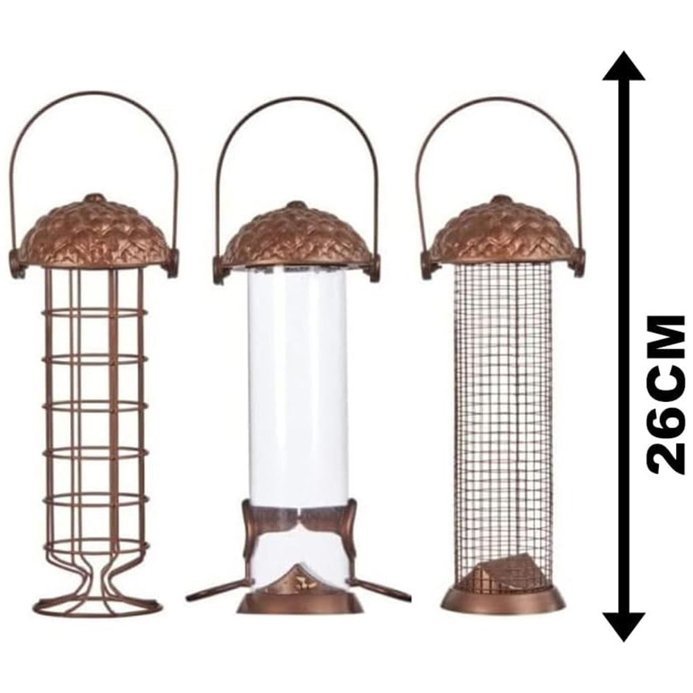 Marco Paul Acorn Twist Top Seed Fat Ball and Nut Bird Feeder 3 Pack Image 5