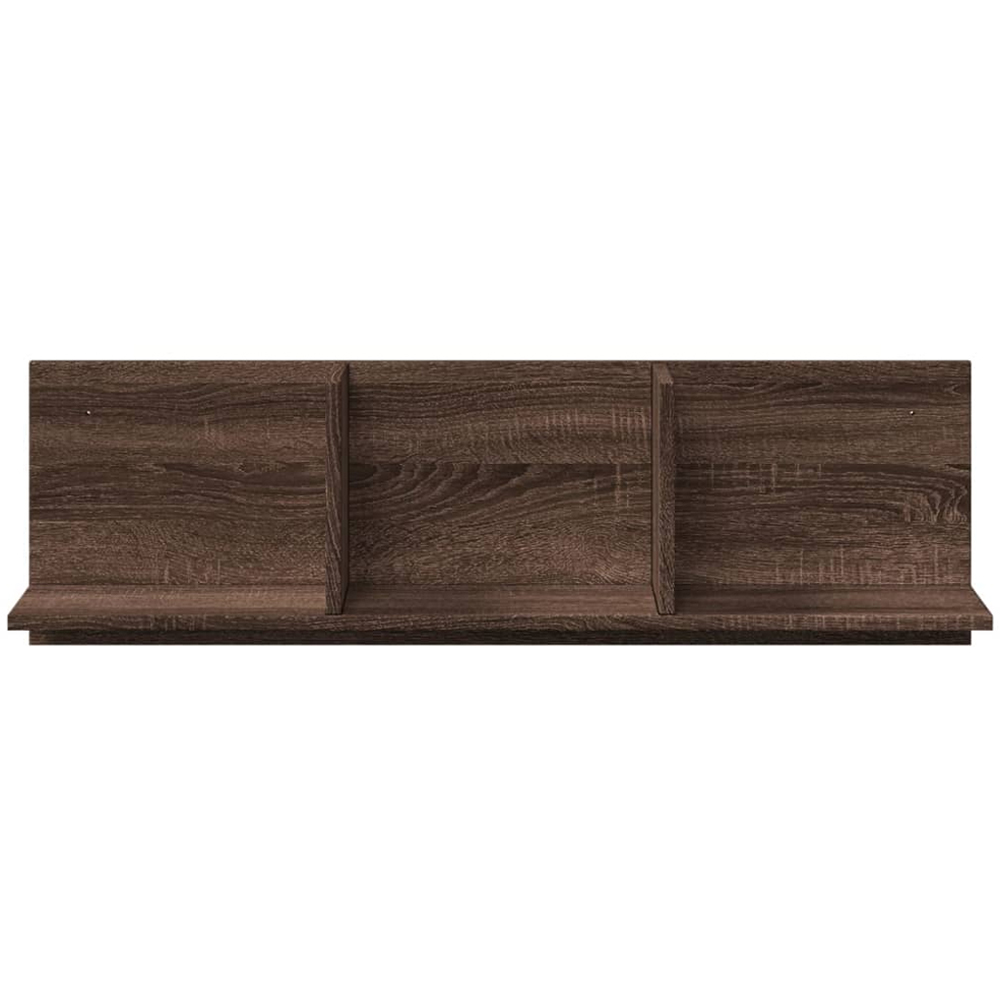 vidaXL 3 Shelf Brown Oak Wall Cabinet Image 3