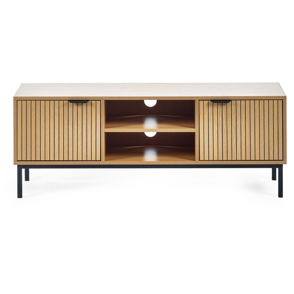 Julian Bowen Sia 2 Door Warm Wood TV Unit Image 3