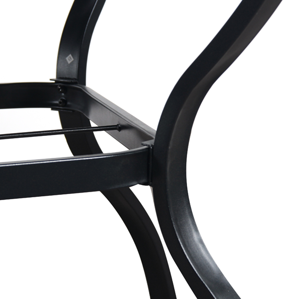 Outdoor Living Adlington 4 Seater Garden Dining Set Black Image 4