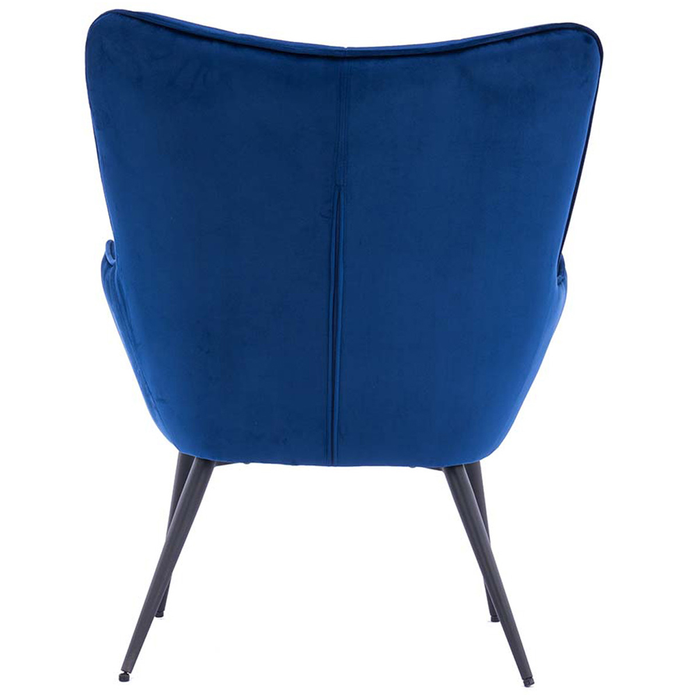 Furniture Online Vera Blue Velvet Modern Accent Chair Image 6