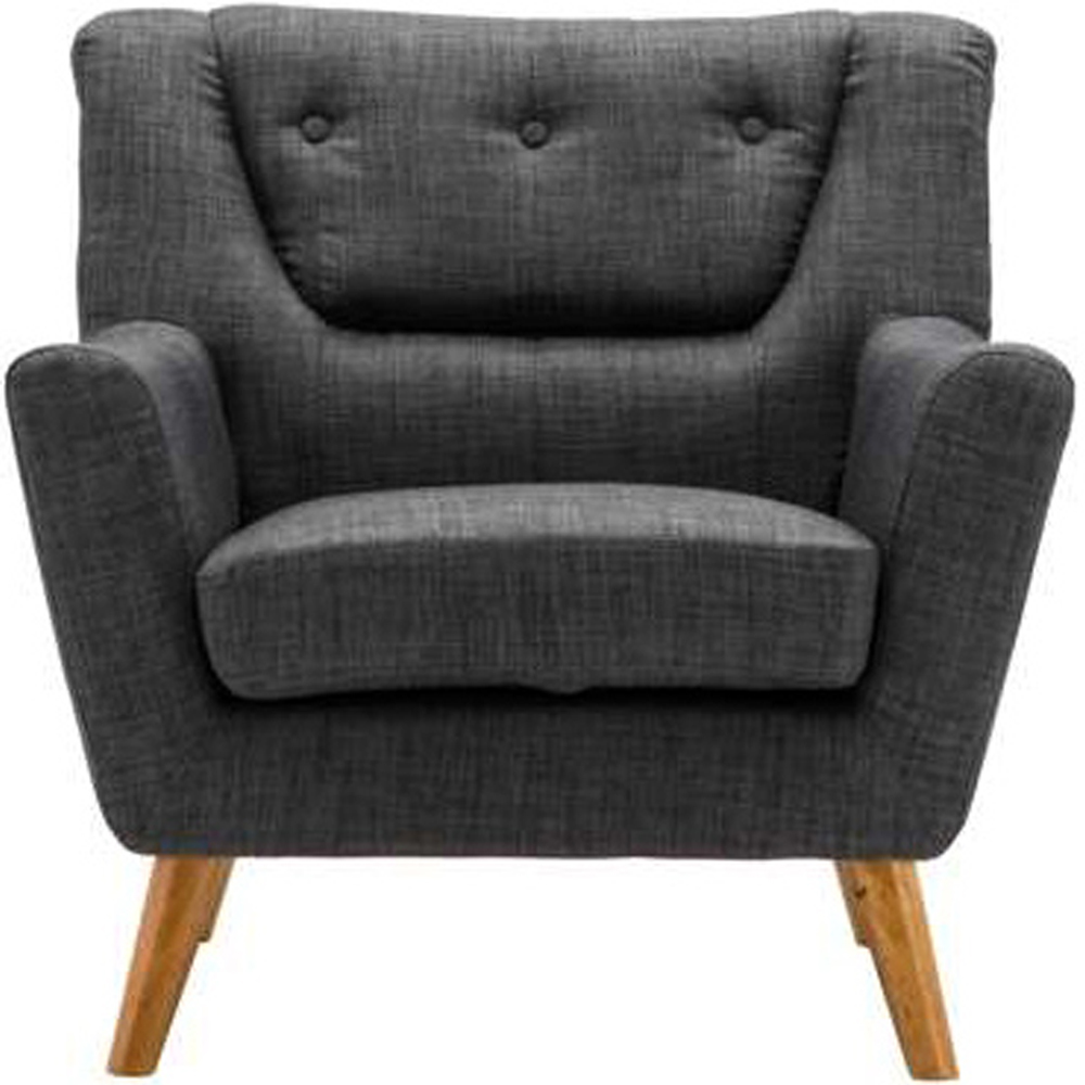 Lambeth Grey Fabric Armchair Image 3