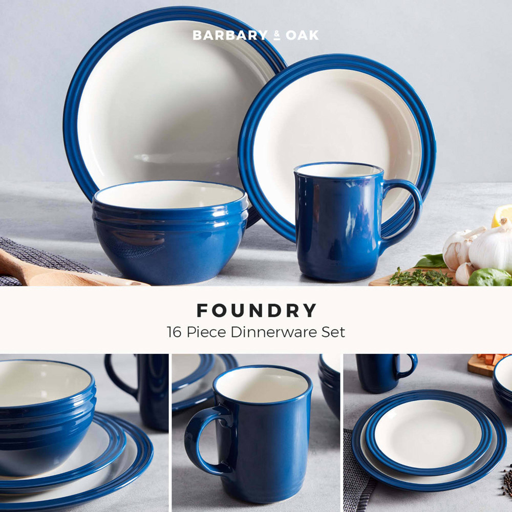 Barbary and Oak Limoges Blue 16 Piece Dinnerware Image 2