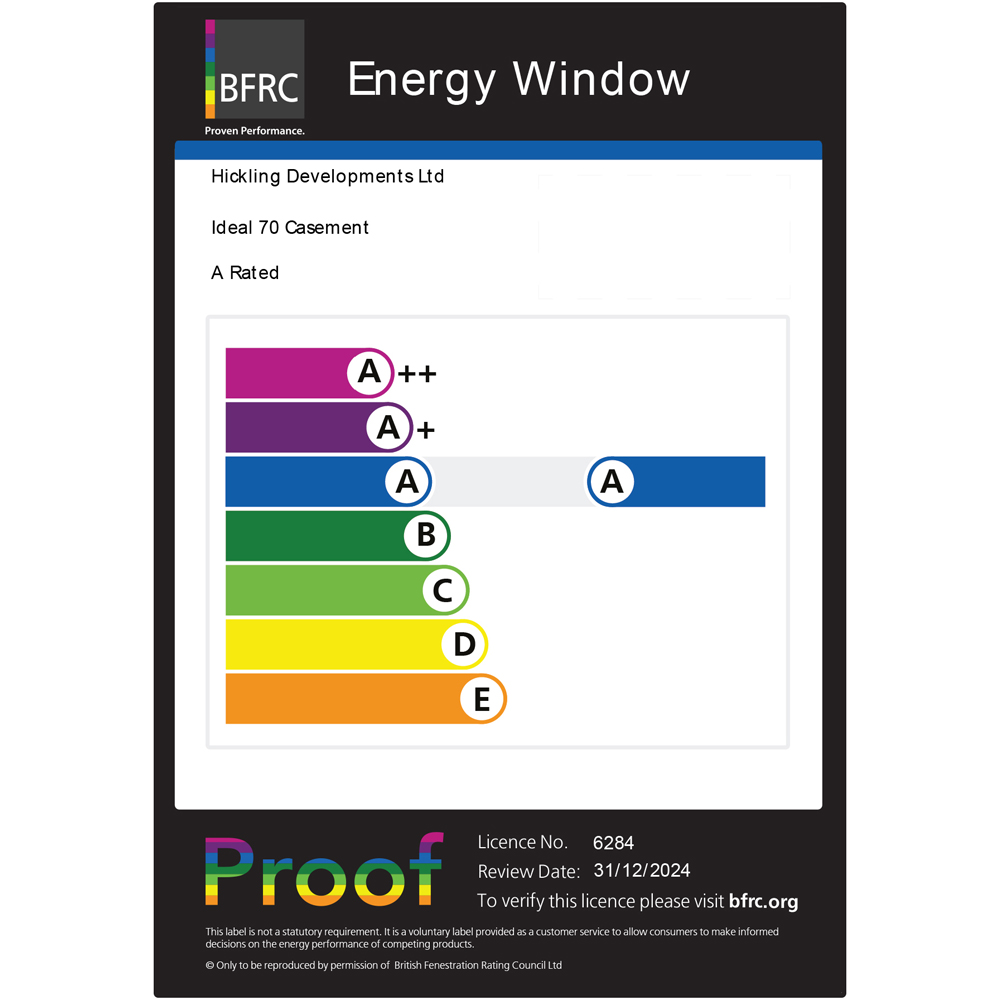 Crystal uPVC Double Glazed Window LH Side Hung Next to a Fixed Grey White Clear Glass 1190x1040mm Image 3