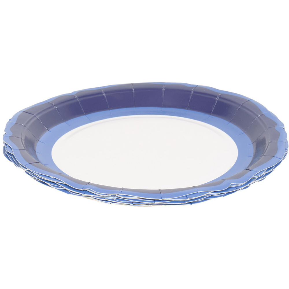 Pack of 10 Blue Tone Party Plates Image 3