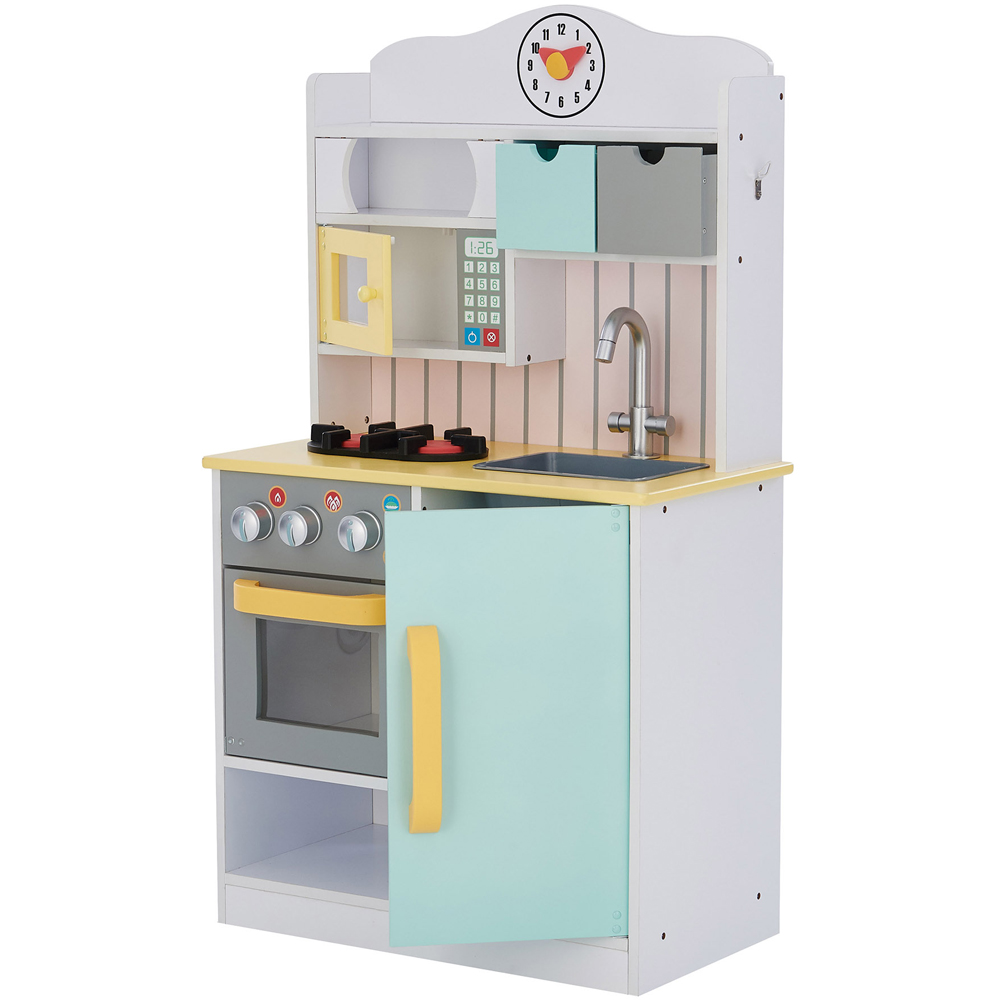 Teamson Kids Little Chef Florence White Green and Yellow Classic Kitchen Play Set Image 1