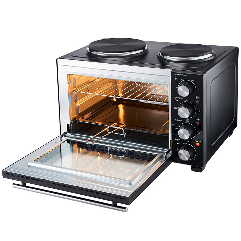 Cooks Professional K304 28L Mini Oven with 2 Hot Plates 3200W Image 5