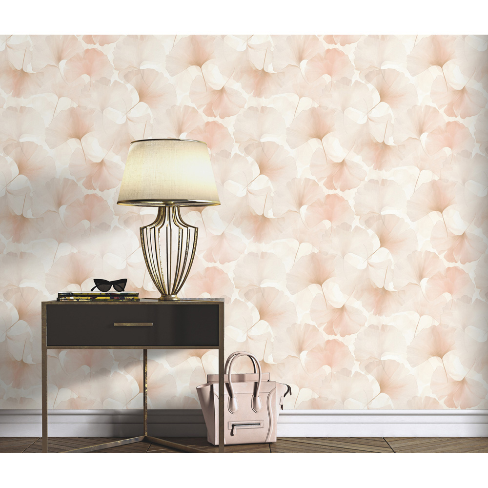 Erismann Elysium Ginko Dream Pink Wallpaper Image 6
