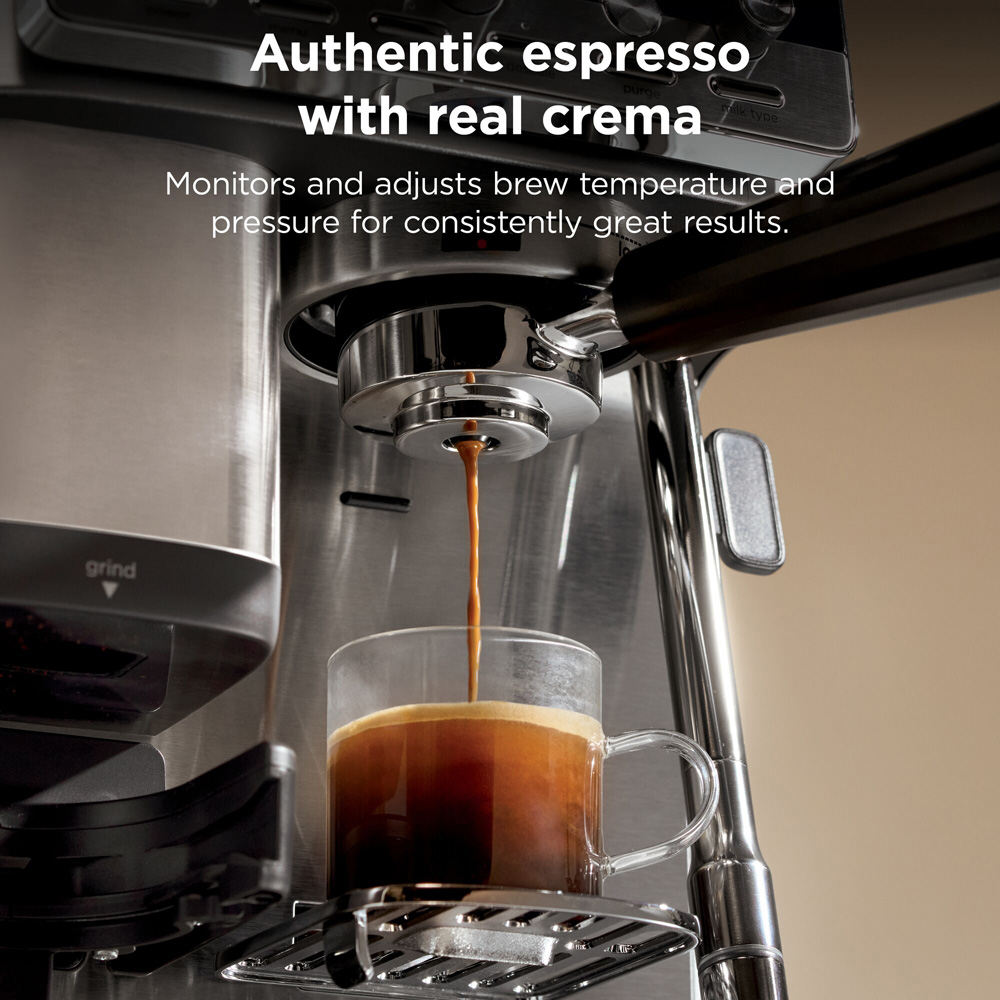 Ninja Luxe Café ES301UK Black Stainless Steel Mini Espresso Machine Image 7