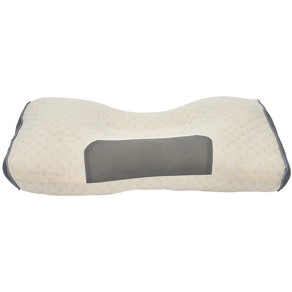 Living and Home White Ergonomic Bone-Shaped Support Pillow 66 x 40cm Image 1