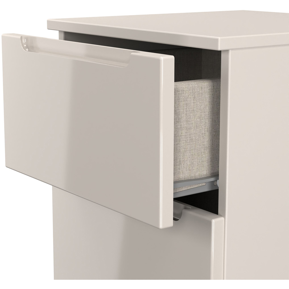 Crowndale Milan 2 Drawer Kashmir Gloss and Kashmir Compact Bedside Cabinet Ready Assembled Image 5