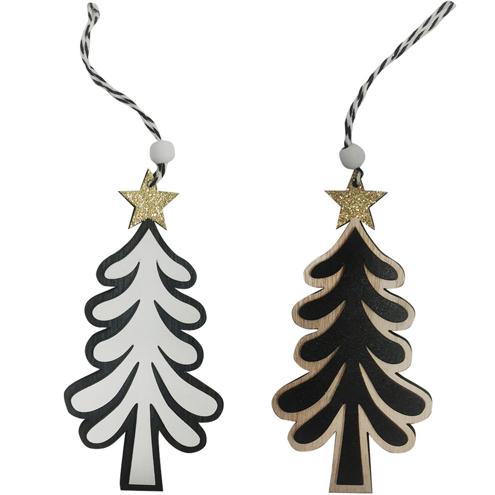 Pack of 2 Black and White Trees Image 1