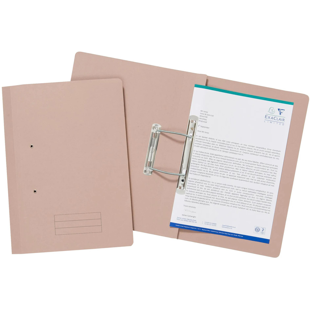 Exacompta 285gsm Buff Foolscap Spiral File 25 Pack Image 3