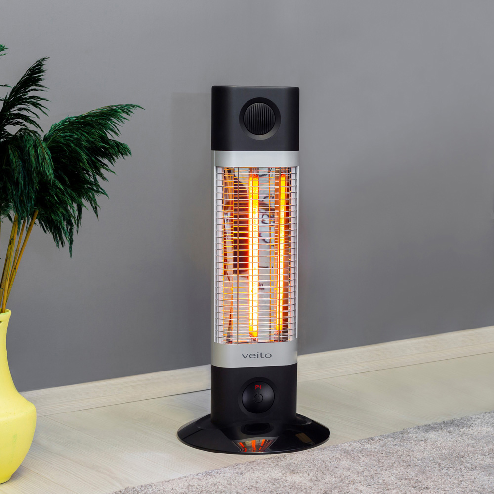 Veito CH1200RT Black Freestanding Indoor Infrared Heater 1200W Image 2