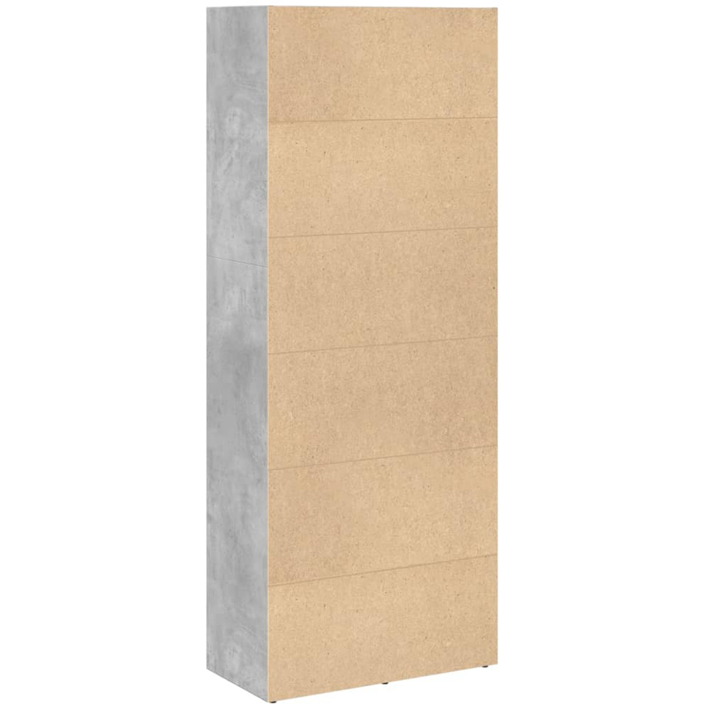 vidaXL 4 Shelf Concrete Grey Bookcase Image 5