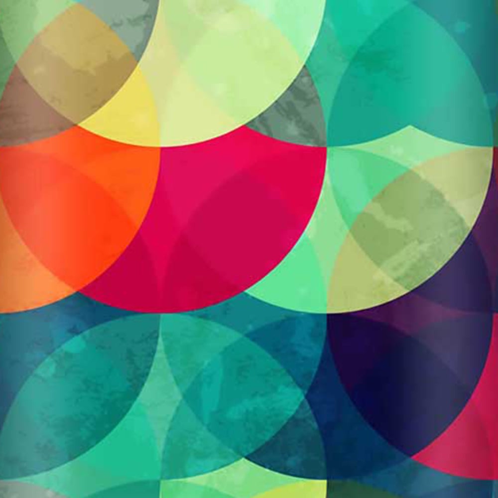 Warren Reed Designer Mini Cabin Colourful Grunge Circle Pattern Suitcase Image 3