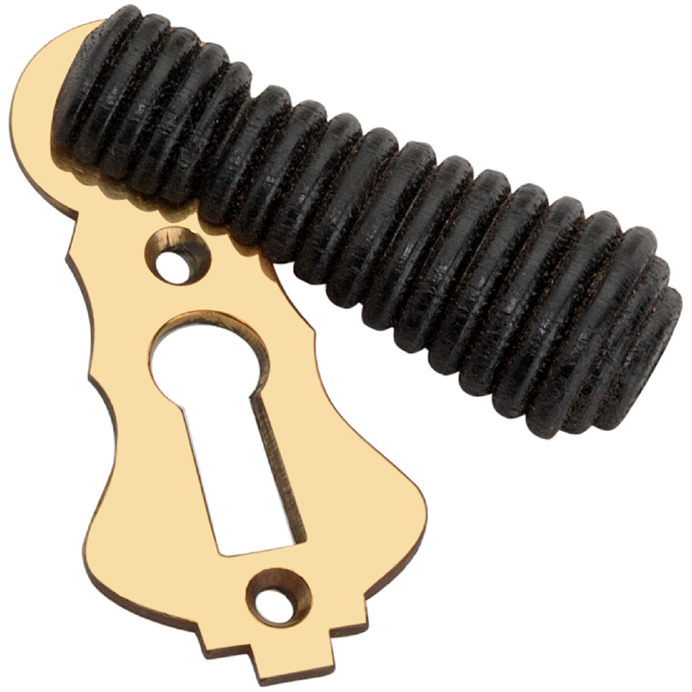 Spira Brass Ebonised Beehive Aged Brass Escutcheon Image 1