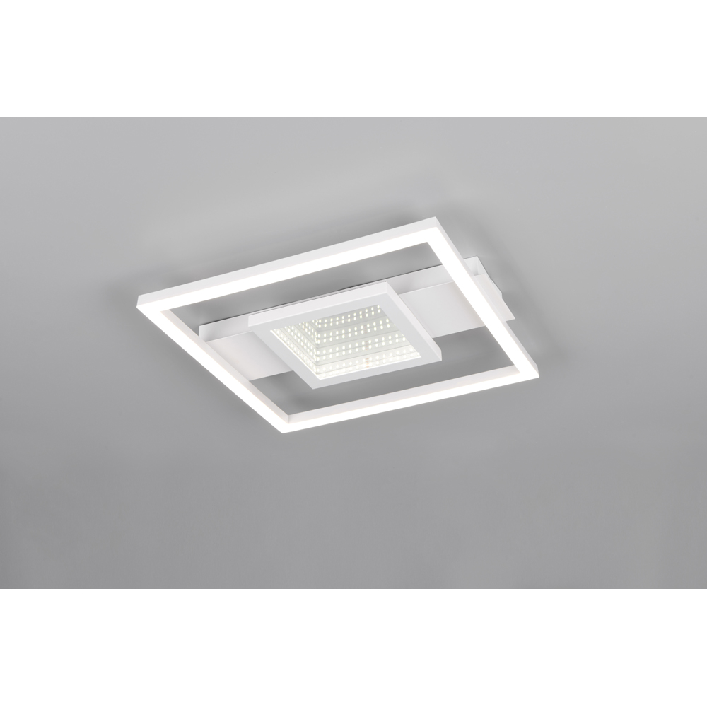 TRIO Wheeler White Matt Integrated LED Ceiling Light Image 2