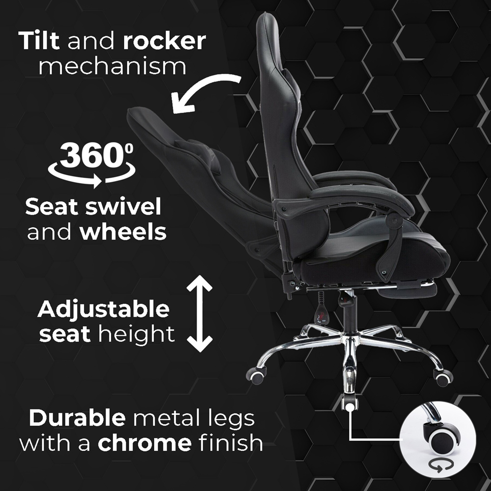Neo Grey PU Leather Swivel Massage Office Chair Image 6