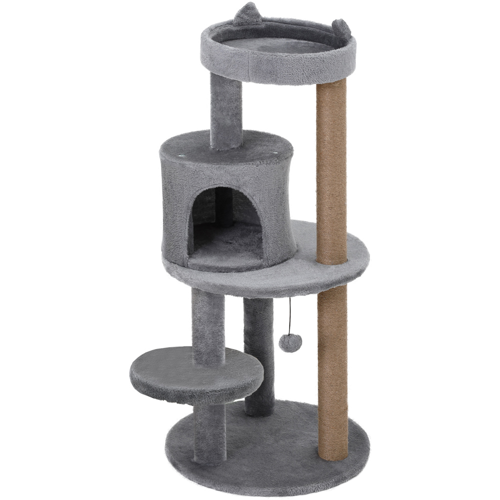 PawHut Grey Cat Activity Tree 104cm Image 3