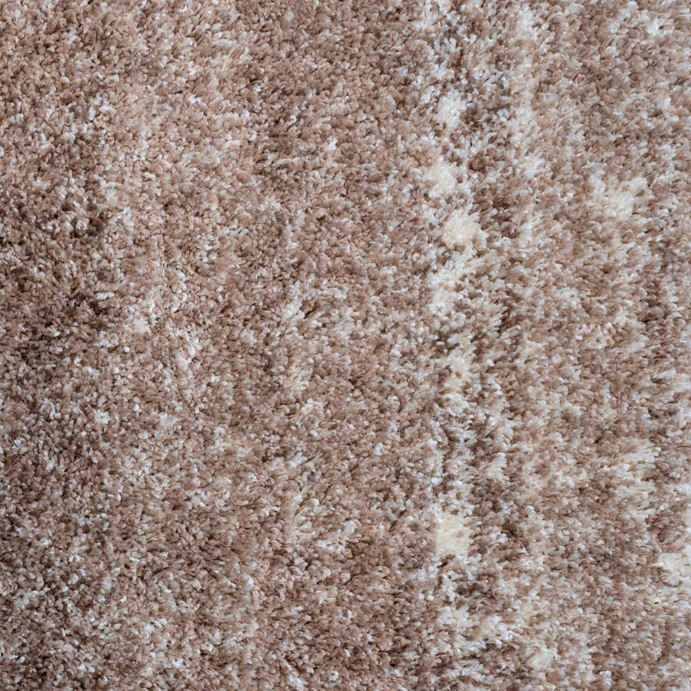 Kukoon Alder Stripe Beige Shaggy Rug 160 x 230cm Image 3