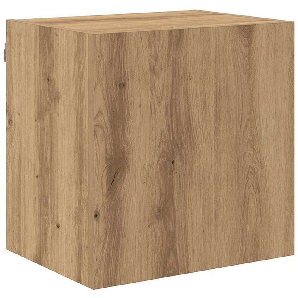 vidaXL Single Door Artisan Oak Wall Mounted Square TV Cabinet Image 2