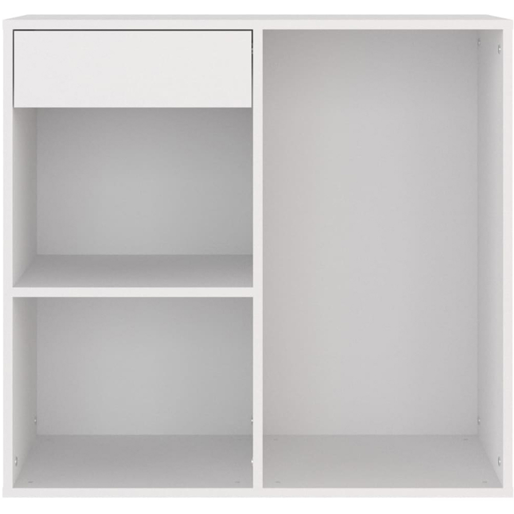 vidaXL Single Drawer 3 Shelf White Cosmetic Cabinet Image 5