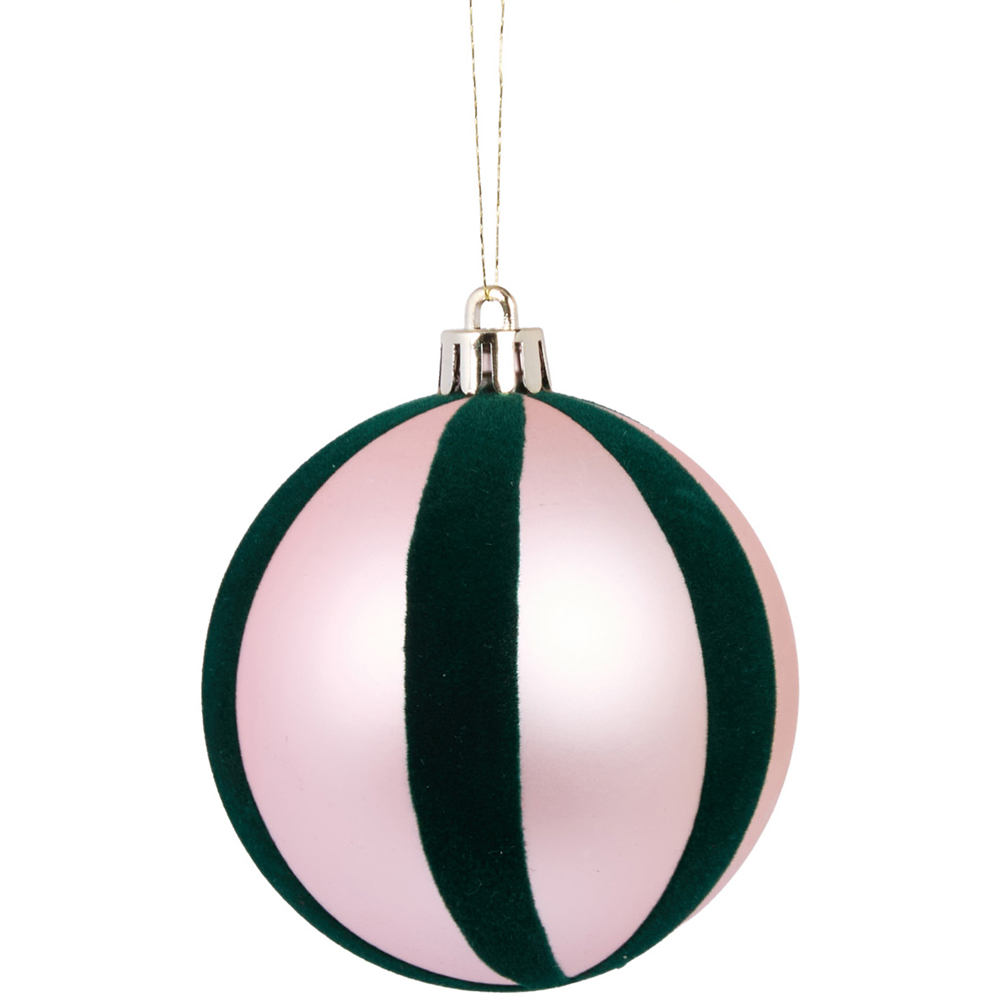 Pack of 50 Striped Baubles Image 7
