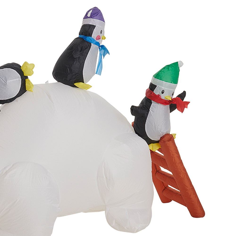 Festive Giant Inflatable Polar Bear and Penguins Image 2