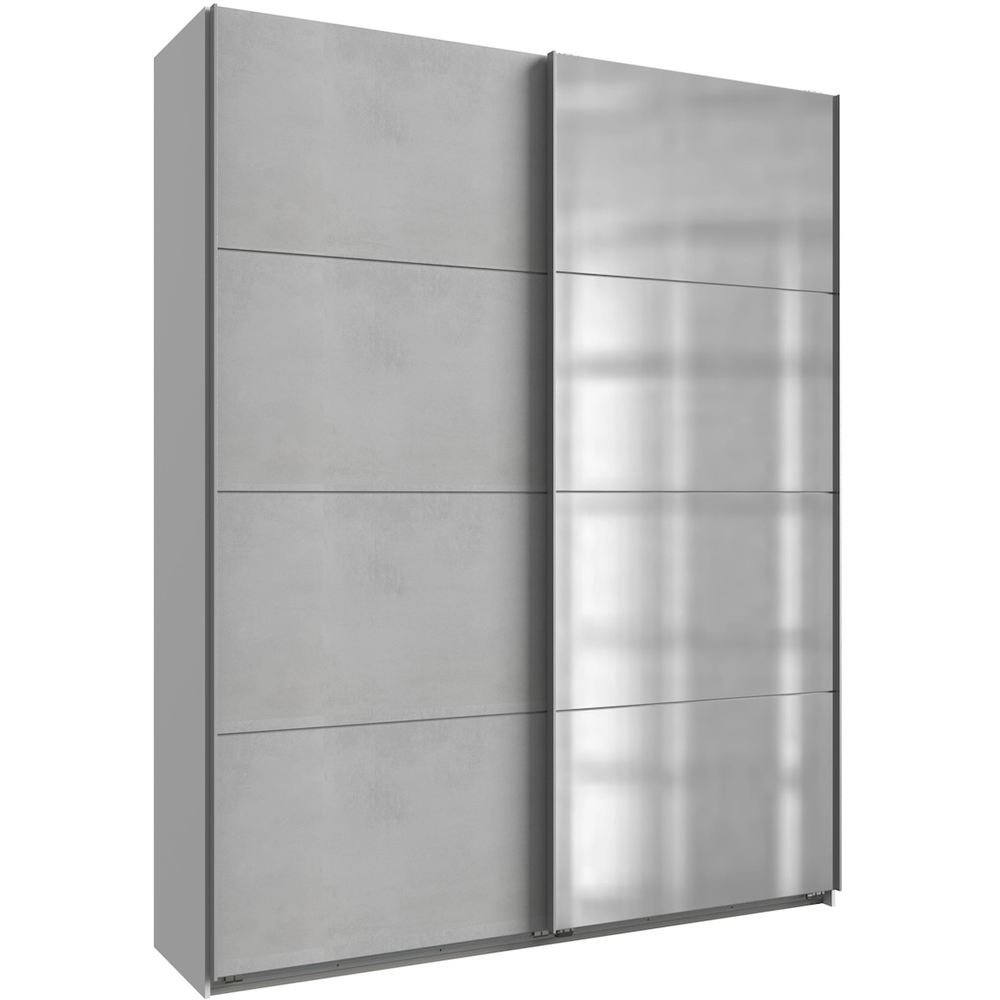 TJ'S Dublin 2 Sliding Door Grey Wardrobe Image 2