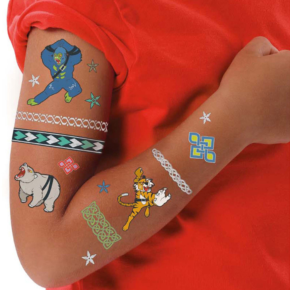 SES Creative Kids 45-Piece Animal Fighters Metallic Tattoos Image 3