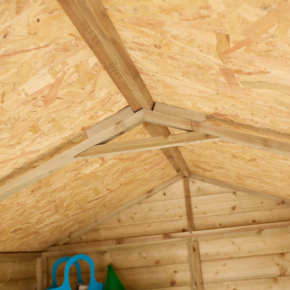 Rowlinson 8 x 6ft Double Door Shiplap Apex Shed Image 8